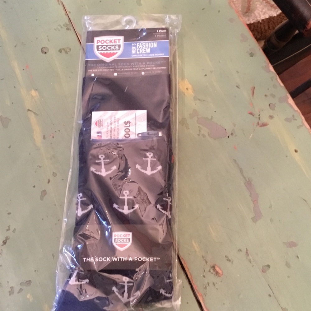 Men’s Anchor Pocket Socks - NIP